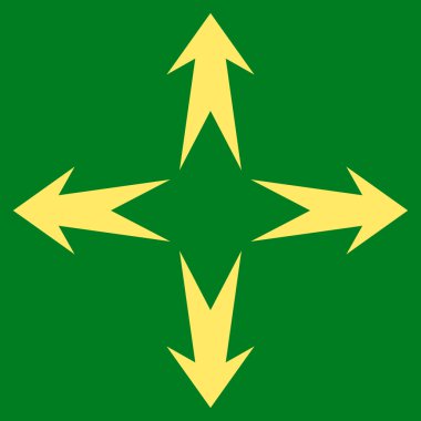 Genişletin okları düz vektör simgesi