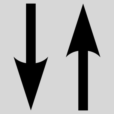 Vektör simge dikey Exchange oklar düz