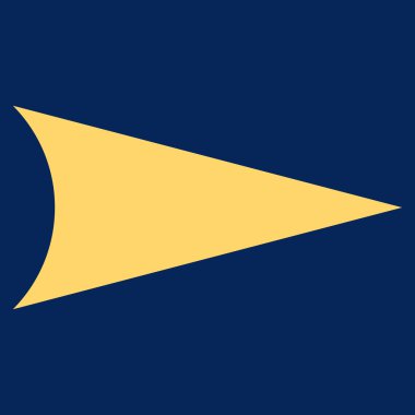 Ok Başı Sağ Düz Vektör Sembolü