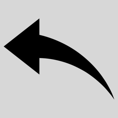 Düz vektör simgesi geri al