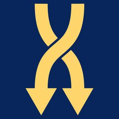 Düz vektör simgesi aşağı okları shuffle