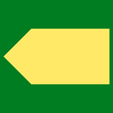 Yön sol düz vektör simgesi