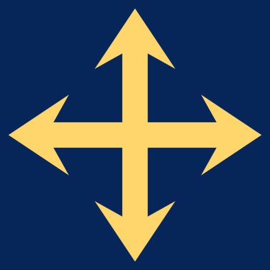 Genişletin okları düz vektör simgesi