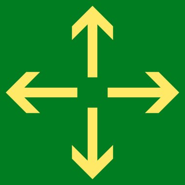 Oklar düz vektör piktogram genişletin