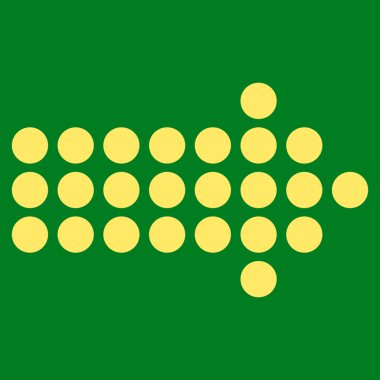 Noktalı Ok Sağ Düz Vektör Sembolü