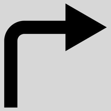 Sağa çevir düz vektör simgesi