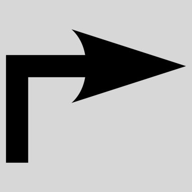 Sağa çevir düz vektör simgesi