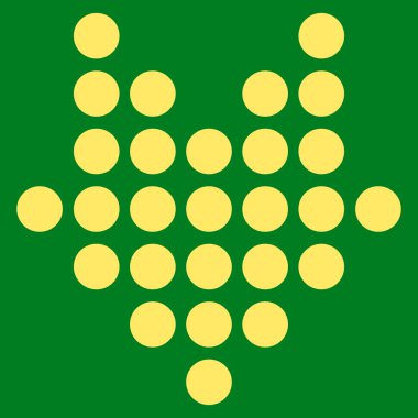 Noktalı ok aşağı düz vektör simgesi