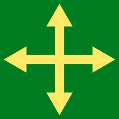 Genişletin okları düz vektör simgesi