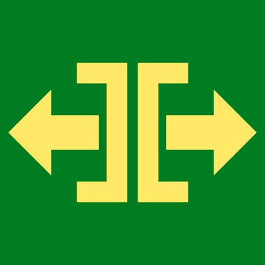 Yatay Yönü Yassı Vektör Piktogramı Böl