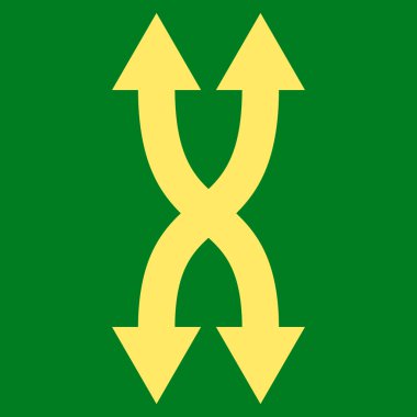 Shuffle Oklar Dikey Düz Vektör Pictogram