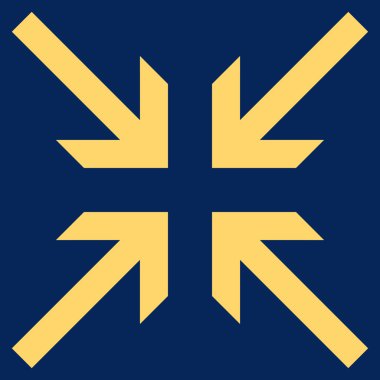 Oklar düz vektör simge collide