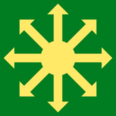 Radyal oklar düz vektör simgesi