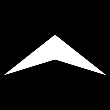 Ok ucu kadar düz vektör simgesi