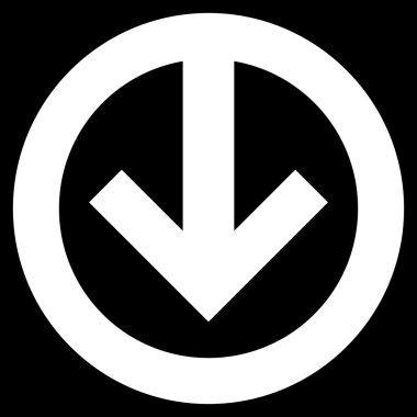 Düz vektör simgesi aşağı yön