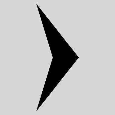 Ok ucu sağ düz vektör simgesi