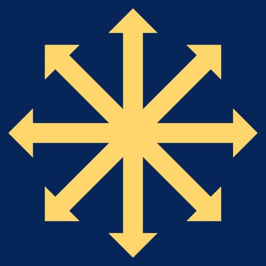 Genişletin okları düz vektör simgesi