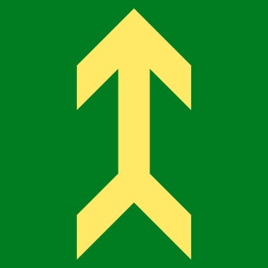 Düz vektör piktogram yukarı ok