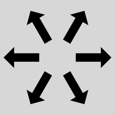 Radyal oklar düz vektör simgesi