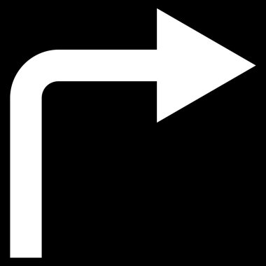 Sağa çevir düz vektör simgesi