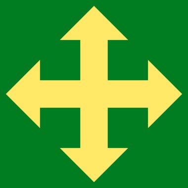 Oklar düz vektör simgesini genişletin