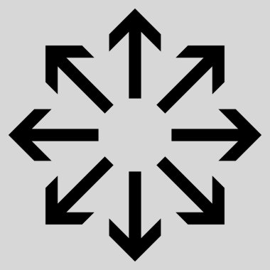 Radyal oklar düz vektör simgesi