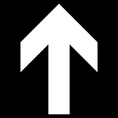 Düz vektör simge yukarı ok