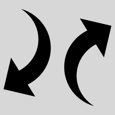 Vektör simge Exchange oklar düz