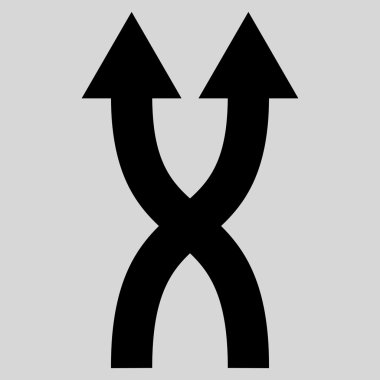 Düz vektör simge yukarı okları shuffle