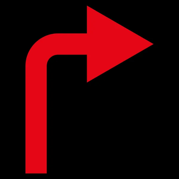 Gire a la derecha plana Vector icono — Vector de stock