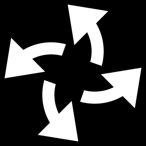 Flechas centrífugas Icono de vector plano — Archivo Imágenes Vectoriales