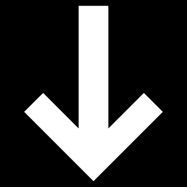 Flèche vers le bas Icône vectorielle plate — Image vectorielle