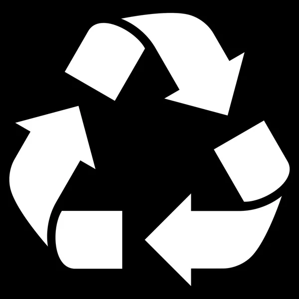 Ícone de vetor liso de reciclagem — Vetor de Stock