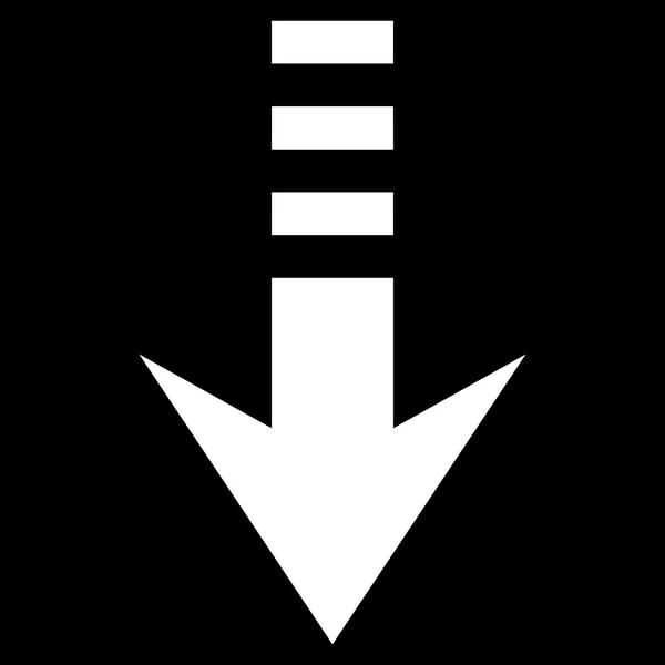 Flache Vektorsymbole nach unten senden — Stockvektor