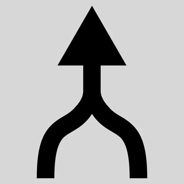 Combinar flecha hacia arriba plano Vector icono — Archivo Imágenes Vectoriales