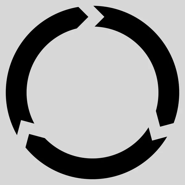 Platte Vector rotatiepictogram — Stockvector