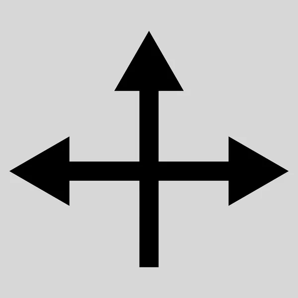 Instruções de intersecção Flat Vector Icon — Vetor de Stock