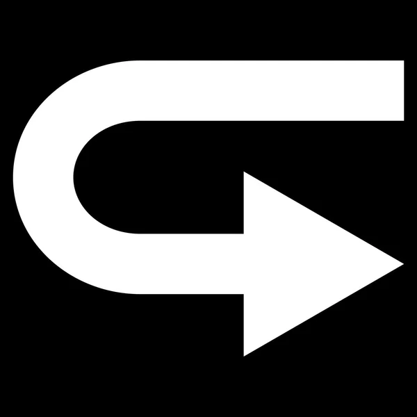 Gira a destra Icona vettoriale piatta — Vettoriale Stock