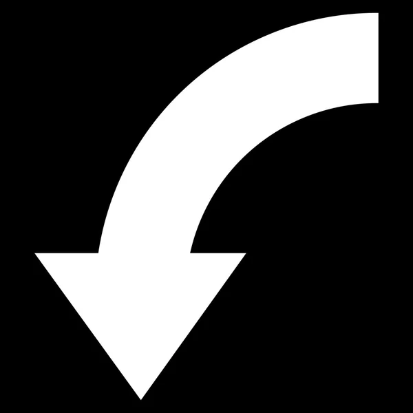 Rotation vers le bas Icône vectorielle plate — Image vectorielle