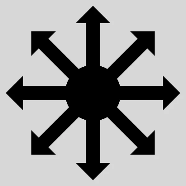 Radiální šipky plochý vektorové ikony — Stockový vektor