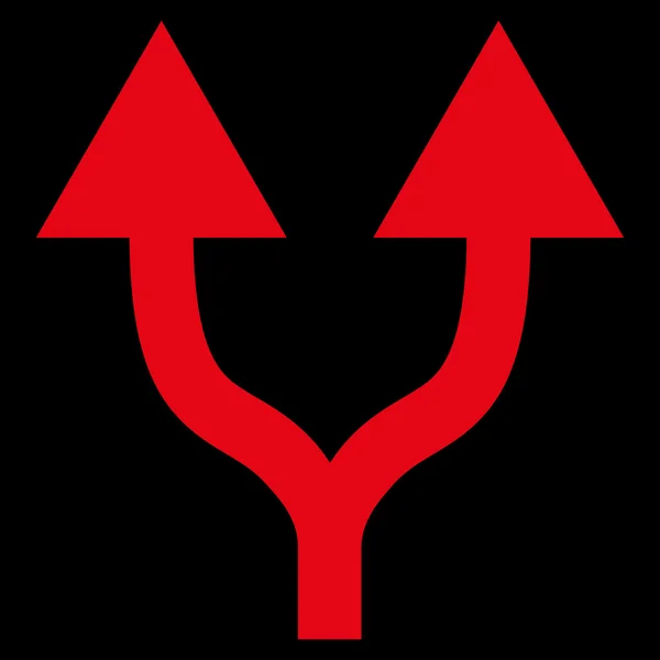 Dividir las flechas hacia arriba plano Vector icono — Vector de stock