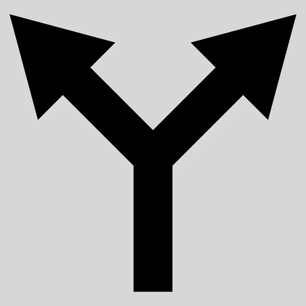 Gabelung Pfeil nach oben flache Vektor-Symbol — Stockvektor