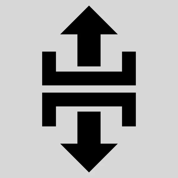 Vertikale Richtung teilen flache Vektorsymbole — Stockvektor