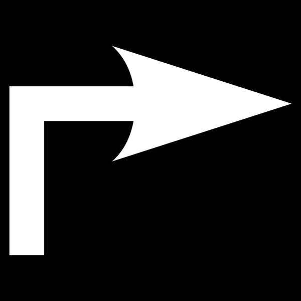 Vire à direita Flat Vector Icon — Vetor de Stock