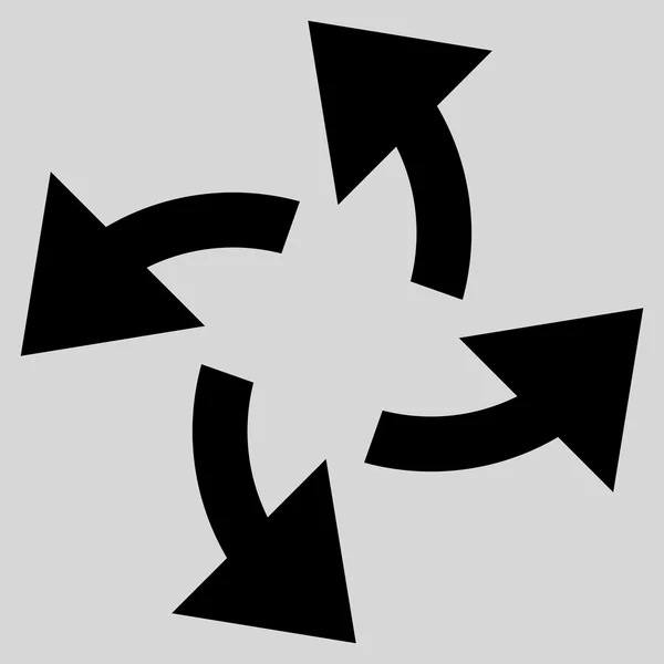 Centrifugaal pijlen platte Vector Icon — Stockvector