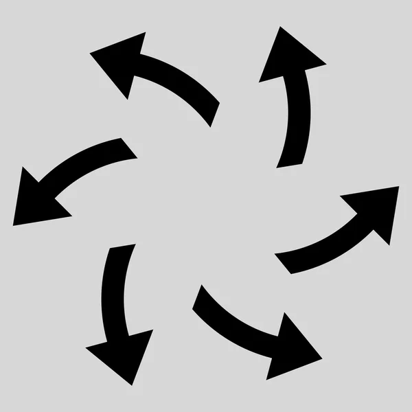 Icône vectorielle plate de flèches centrifuges — Image vectorielle
