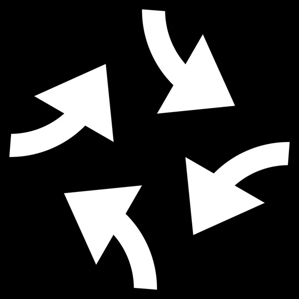 Swirl Arrows Flat Vector Icon — Stock Vector