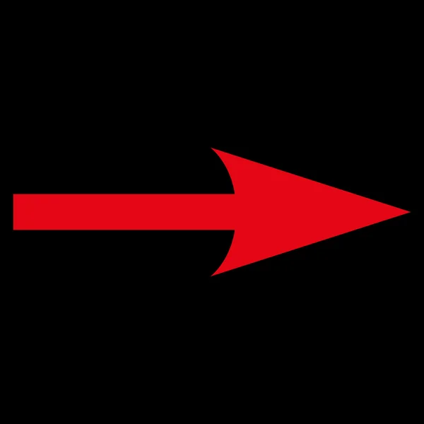 Scharfer Pfeil rechts flaches Vektorsymbol — Stockvektor