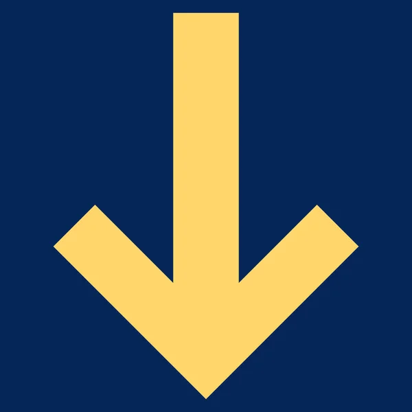 Seta para baixo ícone vetorial plana — Vetor de Stock