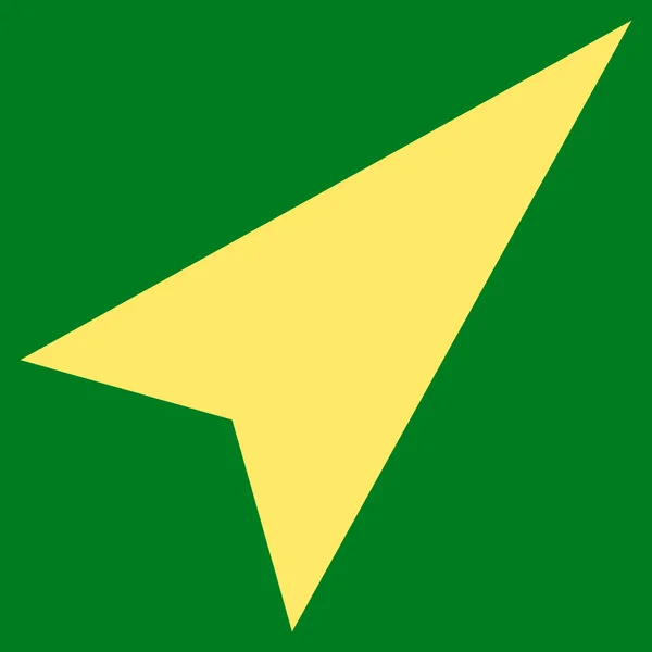 Arrowhead Direita-Up Plano Vector Pictograma — Vetor de Stock